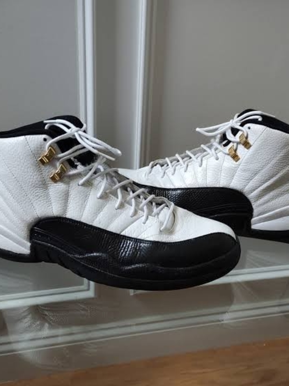 Men's White and Black High-Top Basketball Shoes